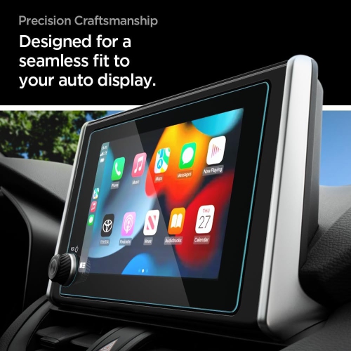 Spigen Tempered Glass Screen Protector [GlasTR Slim] designed for Toyota RAV4, Toyota Prius (2023/2024/2025) 8 inch Dashboard Touchscreen - Crystal