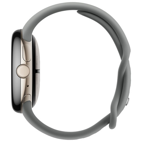 Koodo Google Pixel Watch 3 41mm LTE Champagne Gold Aluminum Case with Hazel Active Band - Monthly Tab Payment