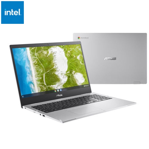 ASUS  Refurbished (Fair) - Cx1 15.6" Chromebook - Transparent (Intel Celeron N4500/8GB Ram/128GB Emmc/chromeos) In Silver