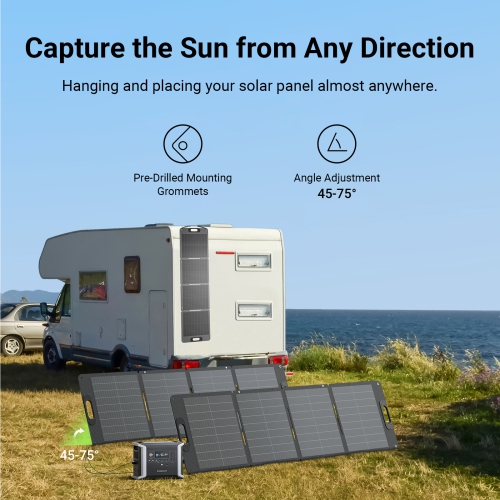Dabbsson 120W Solar Panel Foldable with Adjustable Kickstand