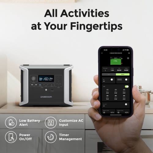 Dabbsson 3030Wh Power Station DBS1300 + DBS1700 Expandable Battery