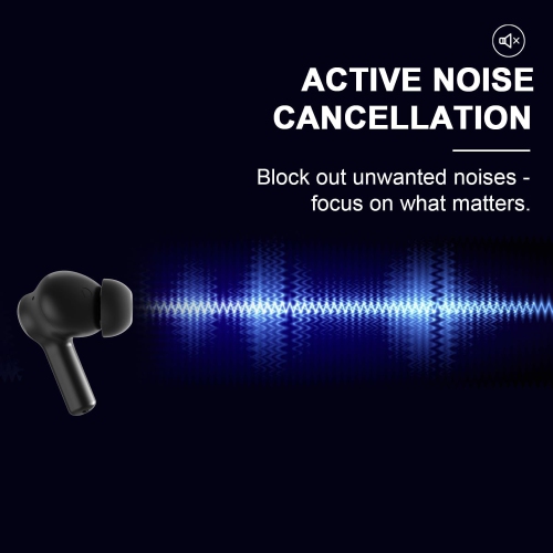 Écouteurs Bluetooth pour le sport et les voyages, écouteurs avec suppression du bruit ANC&ENC, temps de jeu 40H, pilotes 10 mm, microphone haute