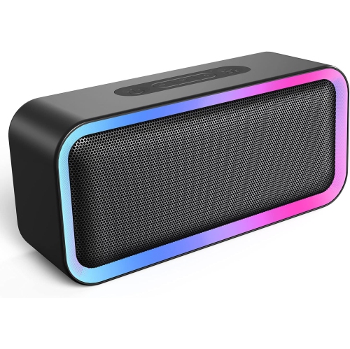 VECELOLIBILIS  Ipx5 Waterproof Wireless Bluetooth Speaker Portable Bluetooth Speaker With RGB Lights, Hi-Fi Loud Stereo Sound