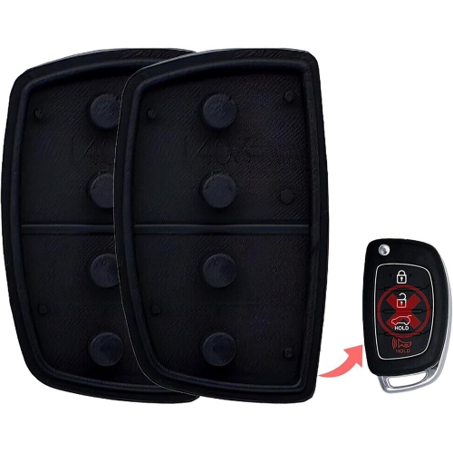 2X New Replacement Key Fob Remote Rubber Buttons Pad Compatible with & Fit for Hyundai Vehicles - MPN TQ8-RKE-3F04-05 Rechargeable Battery Batteries