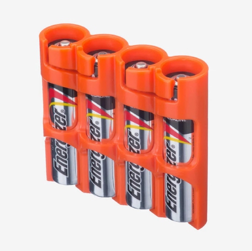 Par Powerpax – Panier de rangement Slimline AAA y, orange, peut contenir 4 piles rechargeables piles Ni-MH de rechange pour Panasonic 1,2&nbsp;V