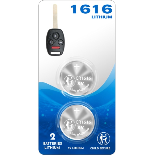 REMOTEOVERSTOCK  (2 Pack) Remote Key Fob Cr1616 1616 Original Oem Replacement (Bundle W. Tool) for Honda Acura Fits Keyless Shell Case Rechargeable