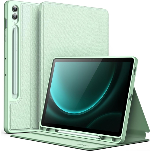 JETECH  Case for Samsung Galaxy Tab S9 Fe+ / S9 Fe Plus 12.4-Inch w S Pen Holder, Slim Folio Stand Protective Tablet Rechargeable Battery Batteries
