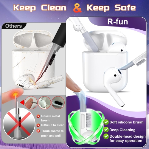 for AirPods 2nd Generation 2019,1st Gen 2016 Charging Case Cover, Full Drop Protection Auto Pop-Up Lid Design Rechargeable Battery Batteries