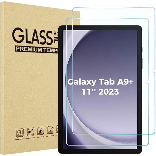2 Pack Screen Protector for Galaxy Tab A9 Plus 11 Inch 2023, Tempered Gl Screen Film Guard for 11" Galaxy Rechargeable Battery Batteries Replacement