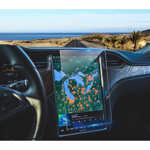 COLEYA  2013-2020 Model S Screen Protector, for 2016-2020 Tesla Model X 17Inch Gps Navigation Touchscreen 9H Hardness Rechargeable Battery Batteries