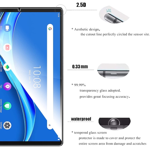 Tablet Case for Lenovo Tab M10 Plus 3rd Gen 10.6 inch with Screen Protector, [Anti-Scratch][Anti-Yellowing] Transparent Rechargeable Battery