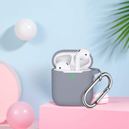Pour étui pour AirPod 2ᵉ Generation, couverture de protection en silicone souple avec porte-clés pour femmes Batteries rechargeables de rechange