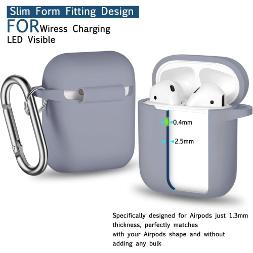 Pour étui pour AirPod 2ᵉ Generation, couverture de protection en silicone souple avec porte-clés pour femmes Batteries rechargeables de rechange