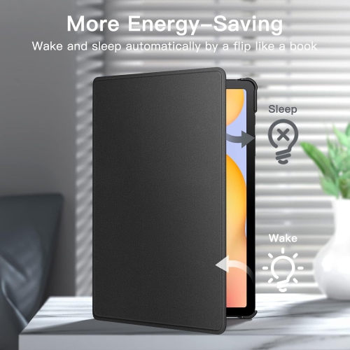 Case for Samsung Galaxy Tab S6 Lite 10.4-Inch 2024/2022/2020 with S Pen Holder, Slim Folio Stand Protective Rechargeable Battery Batteries