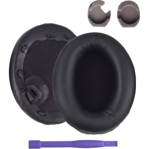 Image 1 de 5.. WH-1000XM4 Remplacement Isolation du bruit Coussinets d'oreilles en mousse à mémoire Coussinets en cuir protéiné pour Sony WH1000XM4 Batteries