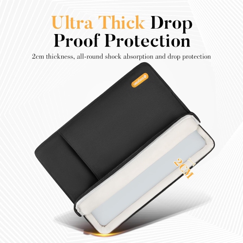 Laptop Sleeve Case Compatible with MacBook Air/Pro, 13-13.3 inch Notebook, Laptop Bag for 14 in Mac with Corner Rechargeable Battery Batteries