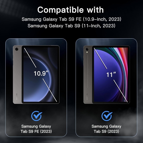 Rotating Case for Samsung Galaxy Tab S9 FE 10.9-Inch / S9 11-Inch 2023 with S Pen Holder, 360 Degree Rotation Rechargeable Battery Batteries