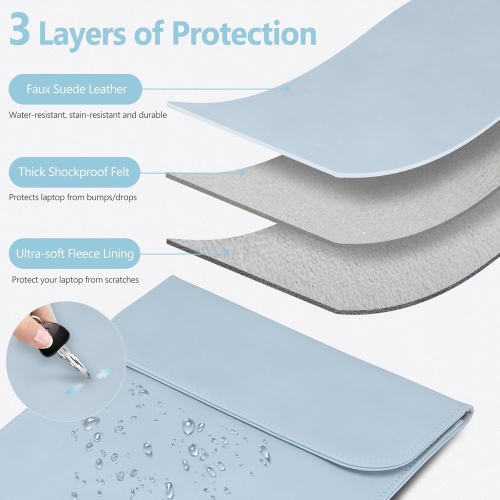 13 Inch Laptop Sleeve for MacBook Air 13.6/13 M3/M2/M1 A3113 A2681 A2337 2018-2024, MacBook Pro 13 M2 M1 Rechargeable Battery Batteries Replacement