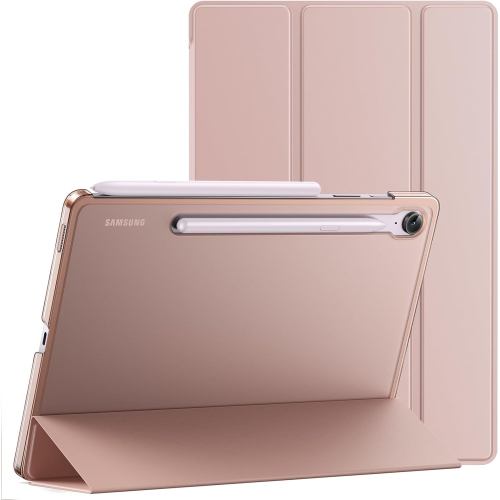 JETECH  Case for Samsung Galaxy Tab S9 Fe 10.9-Inch, Slim Translucent Back Tri-Fold Stand Protective Tablet Cover, Rechargeable Battery Batteries