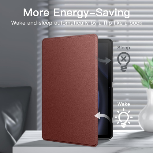 Case for Samsung Galaxy Tab S9 FE 10.9-Inch with S Pen Holder, Slim Folio Stand Protective Tablet Cover, Rechargeable Battery Batteries Replacement