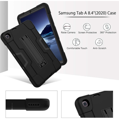 Case for Samsung Galaxy Tab A 8.4 Case, 3 in 1 Heavy Duty ged Hybrid Drop Protection Cover with Kickstand Rechargeable Battery Batteries Replacement