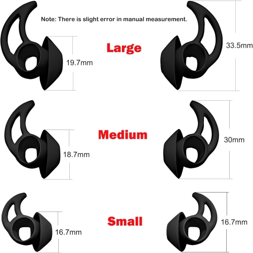 3 Pairs Replacement Earbud Tips Earbud Replacement Tips Compatible with Bose Sport Earbuds and Bose Quietcomfort Rechargeable Battery Batteries Ni-MH