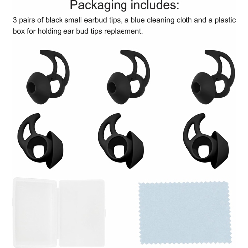 3 Pairs Replacement Earbud Tips Earbud Replacement Tips Compatible with Bose Sport Earbuds and Bose Quietcomfort Rechargeable Battery Batteries Ni-MH