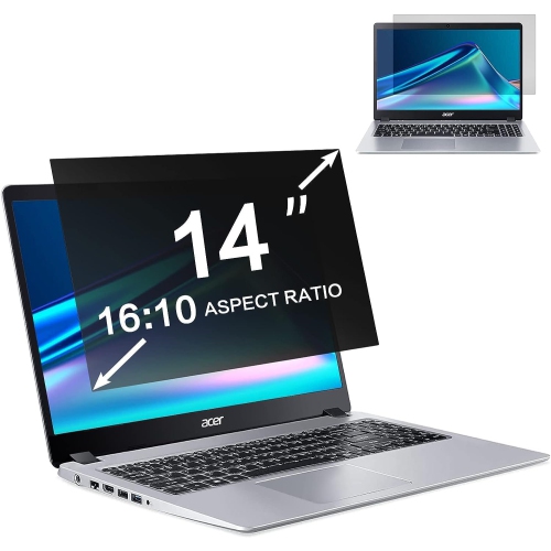 ZOEGAA  14 Inch Laptop Privacy Screen Filter for 16:10 Widescreen Laptop Privacy Screen 14 Inch And Anti-Glare Screen Protector Rechargeable Battery