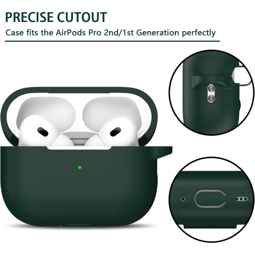 AirPods Pro 2nd/1st Gen Case Cover with kit and 4 Pairs Replacement Ear Tips(XS/S/M/L), Rechargeable Battery Batteries Ni-MH AAA for Panasonic 1.2V
