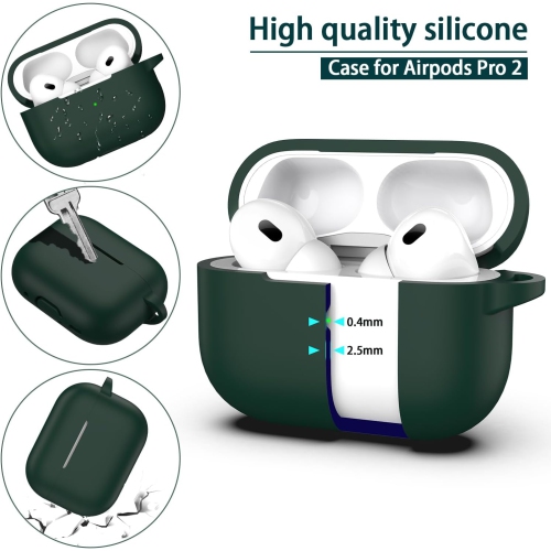 AirPods Pro 2nd/1st Gen Case Cover with kit and 4 Pairs Replacement Ear Tips(XS/S/M/L), Rechargeable Battery Batteries Ni-MH AAA for Panasonic 1.2V