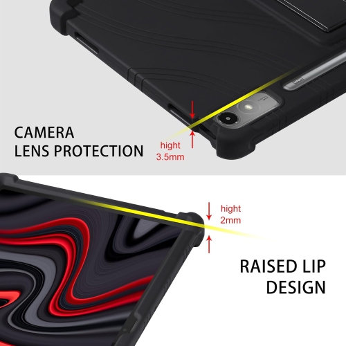 for Lenovo Tab P12 Case, Xiaoxin Pad Pro 2023 Case, Heavy Duty Soft Flexible TPU Tablet Case with Adjustable Rechargeable Battery Batteries