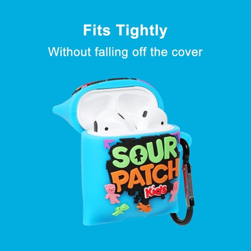 Cute Case Cover Compatible with AirPods Pro 1st/2nd with Carabiner Keychain Hook,Funny Kawaii 3D Soft Silicone Rechargeable Battery Batteries