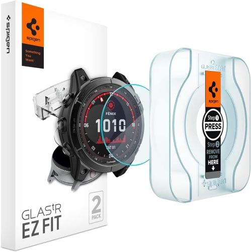 Tempered Gl Screen Protector [GlasTR EZ FIT] designed for Garmin Fenix 7X Solar/Fenix 7X Solar/Fenix Rechargeable Battery Batteries Replacement Ni-MH