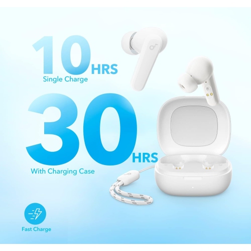 by Anker P20i True Earbuds, 10mm Drivers with Big B, Bluetooth 5.3, 30H Long Playtime, IPX5 Rechargeable Battery Batteries Replacement Ni-MH AAA for