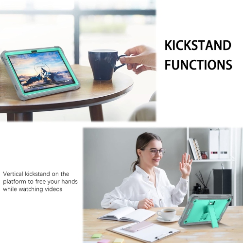 Case for Lenovo Tab M10 Plus 10.6"(3rd Gen) 2022-Heavy Duty Kickstand Hard PC Cover Full Body Protective Case Rechargeable Battery Batteries