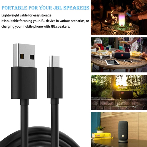 FEIYIU USB Fast Power Charging Charger Cable Cord for JBL Charge 4 Charge 5 JBL Pulse 4 4 JBL Flip Rechargeable Battery Batteries Replacement Ni-MH