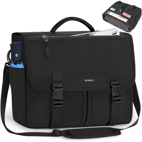 NUBILY  Messenger Bag Men 15.6 Inch Laptop Bag Office Briefcase Casual Satchel Bags for Men Water Resistant Computer Shoulder Rechargeable Battery