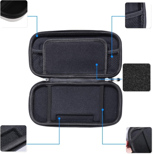 Étuis de rangement portatifs compatibles avec la Nintendo Switch NS Étui de transport rigide Sac Pochette de rangement Piles rechargeables Ni-MH AAA