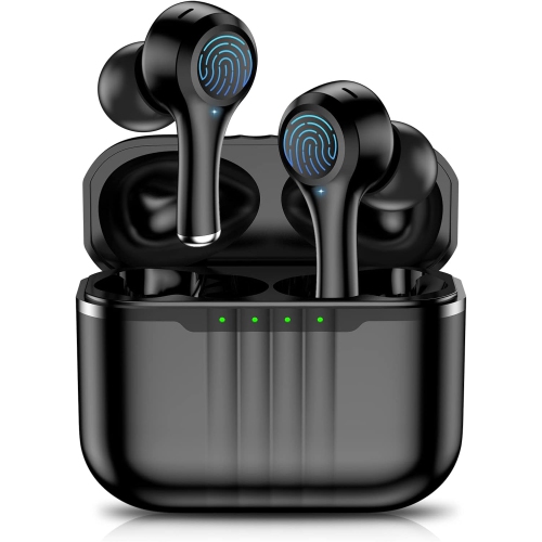 Earbuds, Bluetooth 5.2 Earbuds with Hi-Fi Stereo Audio, Headphones with 4 s, 45H Playtime, IPX7 Rechargeable Battery Batteries Replacement Ni-MH AAA
