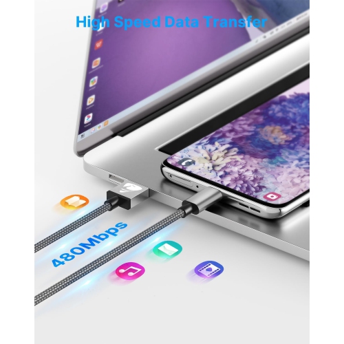 USB C Charger Cable 2Pack 3ft+6ft USB A to USB C Cable, Braided Type C Charger Cable Fast Charging Cord for Samsung Rechargeable Battery Batteries