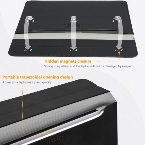 15-16 Inch Laptop Sleeve Cover with Stand Feature Compatible with MacBook Pro 16 M3/M2/M1 Pro/Max A2991 A2780 Rechargeable Battery Batteries