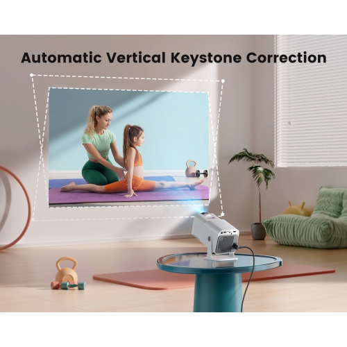 [Support réglable 270°]Mini projecteur 4K avec Wi-Fi 6 et Bluetooth, projecteur portatif d'extérieur HD native 1080p TOPTRO, projecteur de cinéma