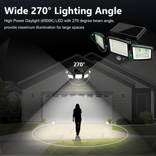 Iseyyox 270° Wide Angle Flood Wall Lights with 3 Modes