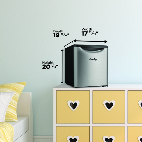 Danby DAR017A3BSLDB 1.7 cu. ft. Compact Fridge in Stainless Steel