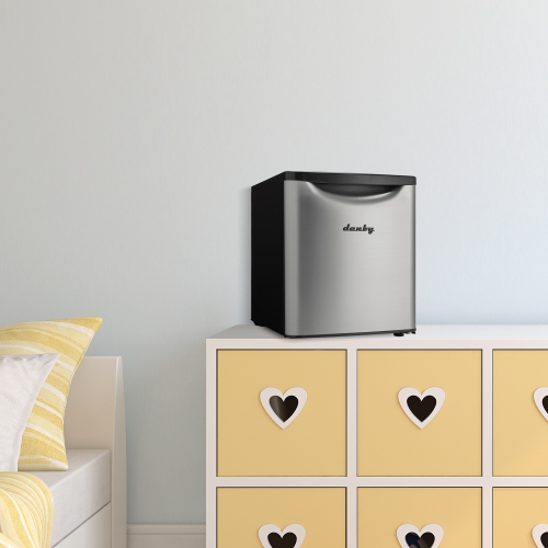 Danby DAR017A3BSLDB 1.7 cu. ft. Compact Fridge in Stainless Steel