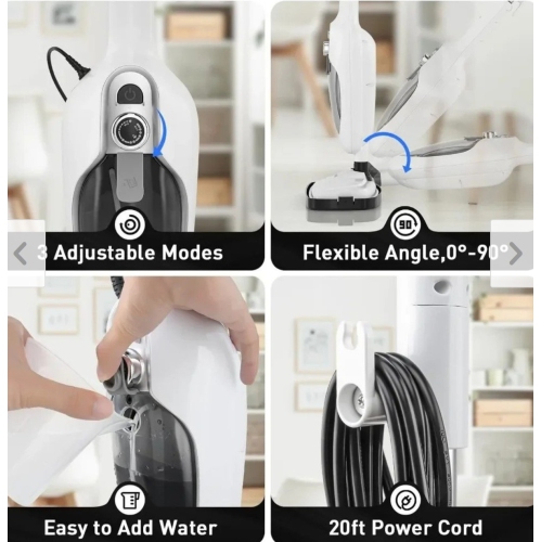 10-in-1 Steam Mop Detachable Steam Cleaner with 3 Microfiber Mop Pads – Multi-functional Floor Steamer