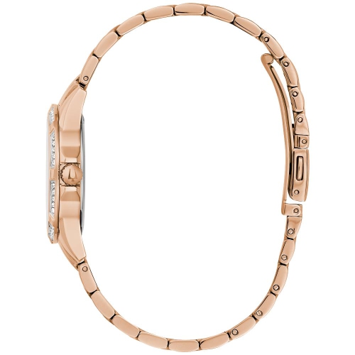 Bulova Ladies Crystal Quartz Box-Set 31.5mm Rose Gold-Tone Stainless Steel Case and Bracelet with Rose Gold-Tone Dial with corresponding Heart