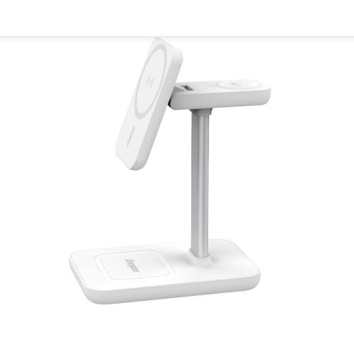 Refurbished- Energizer 3-in-1 7.5W Magnetic Wireless Charging Stand (WCP304) - White