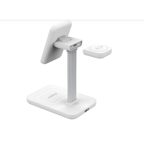 Refurbished- Energizer 3-in-1 7.5W Magnetic Wireless Charging Stand (WCP304) - White