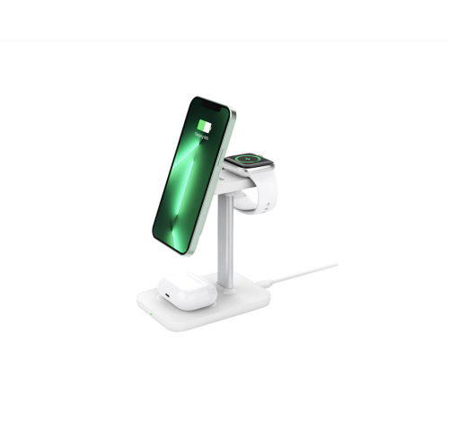 Refurbished- Energizer 3-in-1 7.5W Magnetic Wireless Charging Stand (WCP304) - White